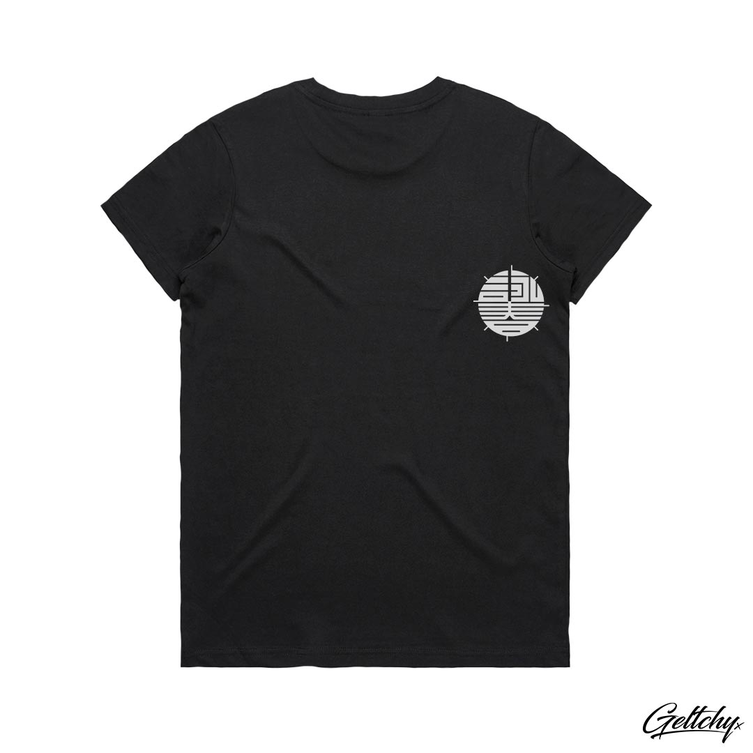 Geltchy | Coolum Wing Chun Womens Black Regular Fit Kung Fu T-Shirt Back