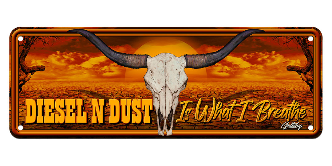 Geltchy | DIESEL N' DUST Drought Aussie Number Plate Man Cave Sign License Plate