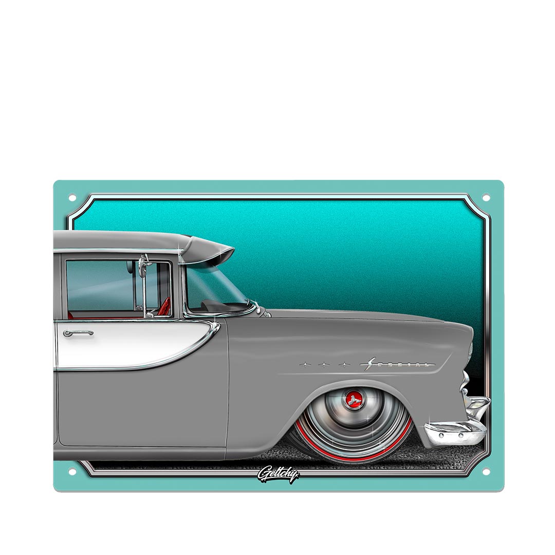 Geltchy | FB Holden Special Slammed 1961 GMH Corona Grey Street Machine Lowrider Man Cave Auto Art Sign