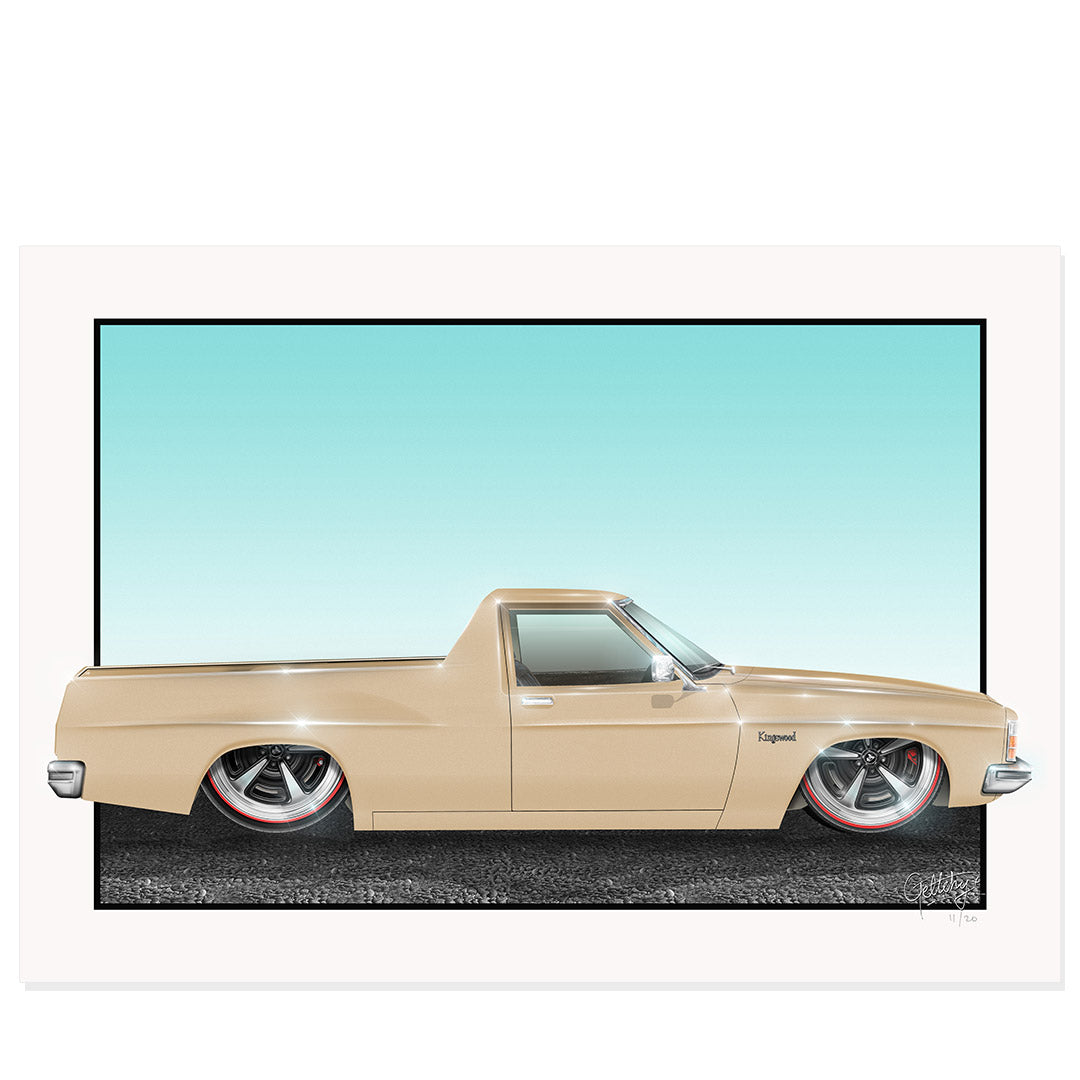 Geltchy | HJ HOLDEN UTE Slammed Street Machine Man Cave Art Print