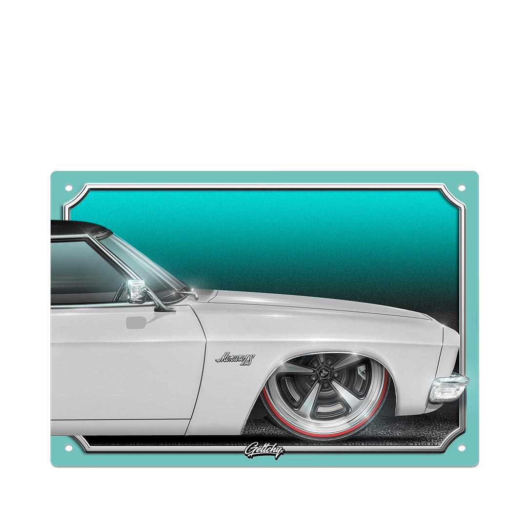 Geltchy | HOLDEN HQ Monaro LS Glacier White Auto Art Man Cave Sign