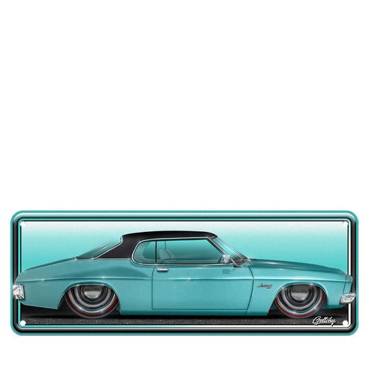 Geltchy | Holden HQ Taormina Blue Monaro LS Man Cave Number Plate Slammed Street Machine Sign the perfect addition to your Man Cave
