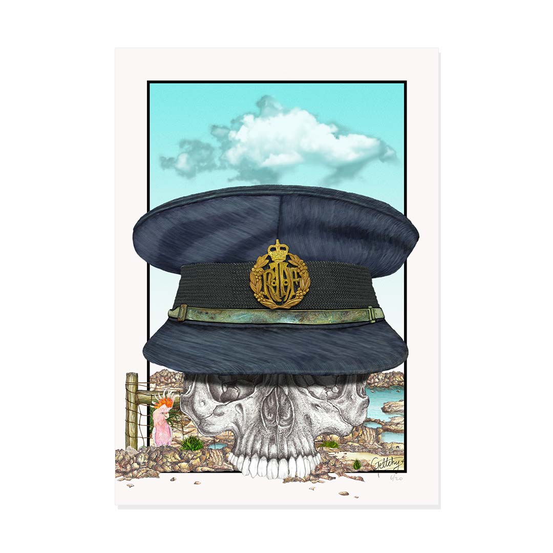 Geltchy | RAAF ANZAC - Just Ace Australian Air Force Skull Artwork