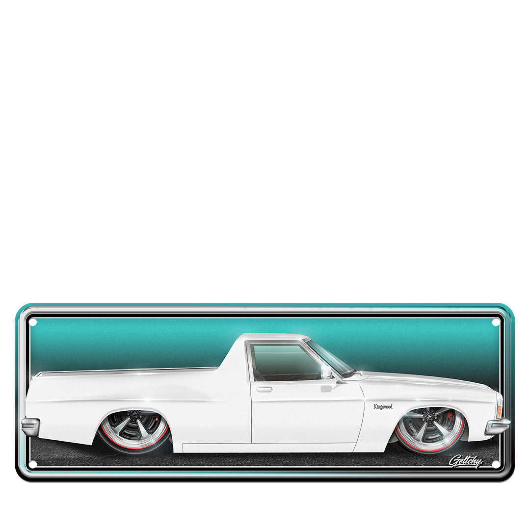 Geltchy | Geltchy Slammed Holden Kingswood Ute Number Plate designed to enhance the decor of your Man Cave She Shed Bar Pool Room Cafe Garage Workshop Store or your home