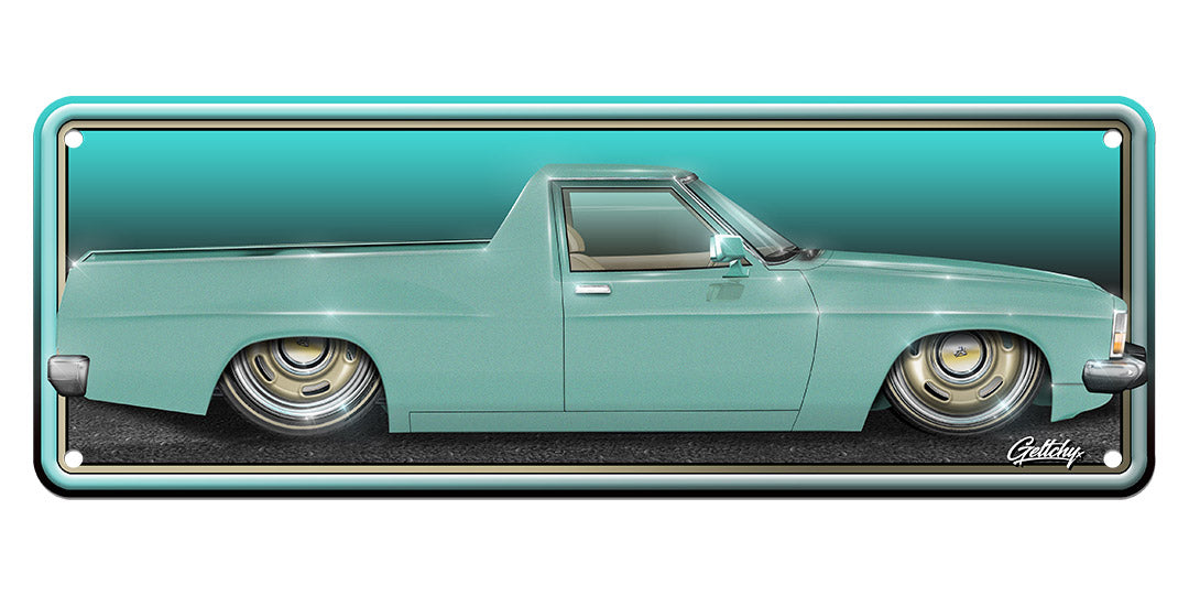 Geltchy | WB Holden Sage Green Ute Aussie Number Plate Man Cave Sign