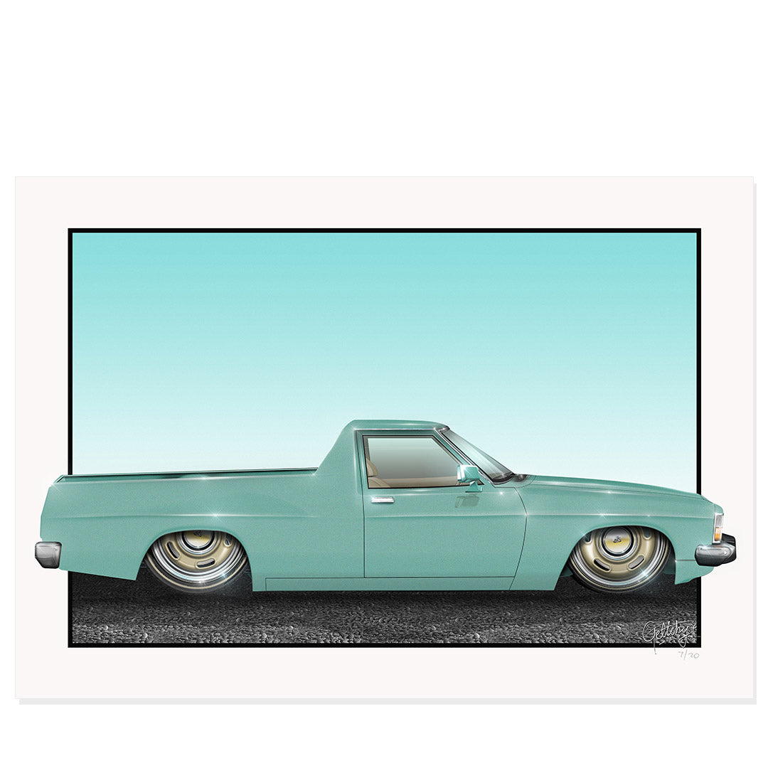 Geltchy | WB Holden Sage Green Ute Auto Art Man Cave Artwork - Free Postage Australia Wide