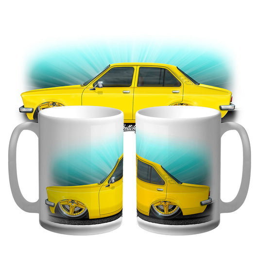 Geltchy | Holden Gemini TD Yellow 15oz Street Machine Auto Art Coffee Mug