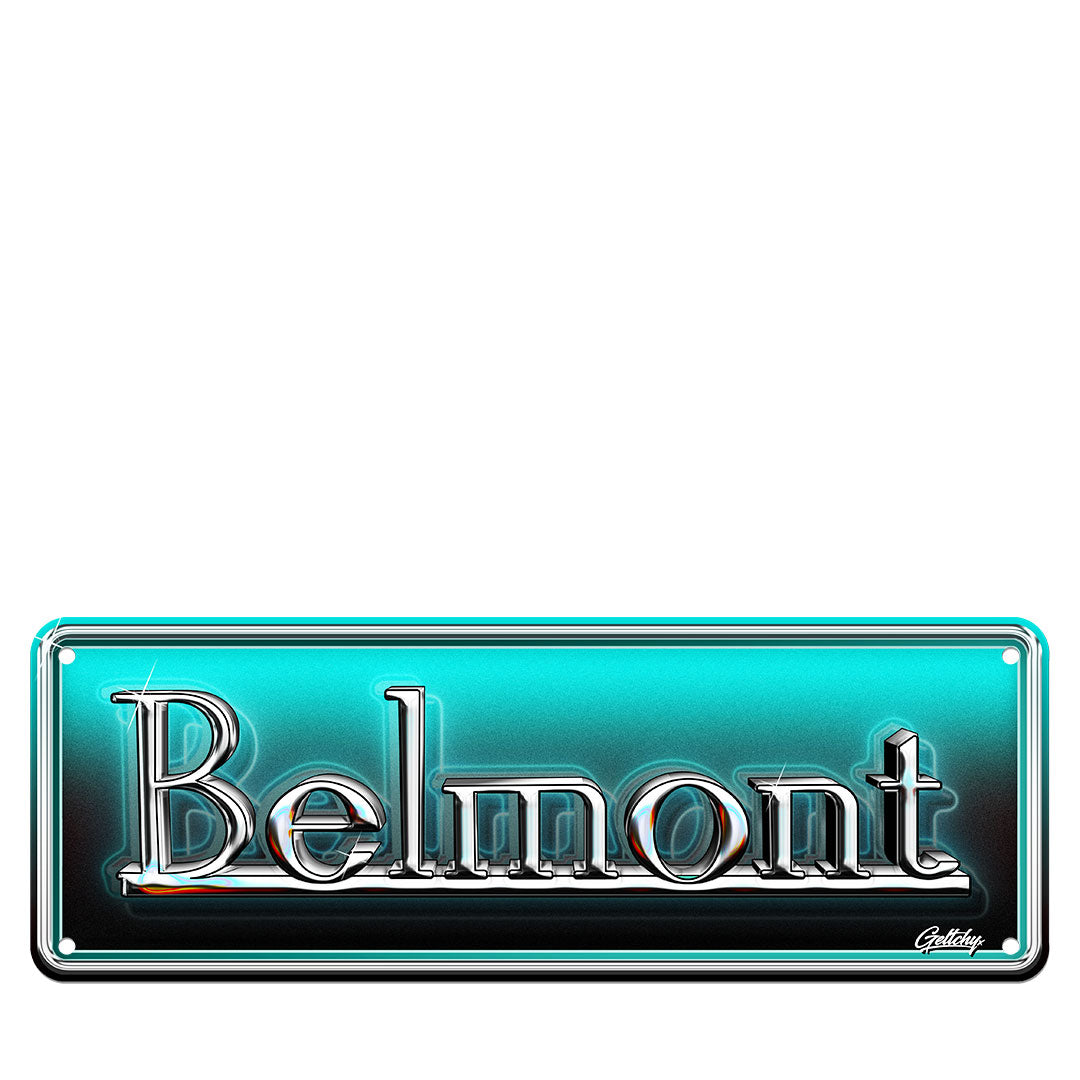Holden HQ Belmont badge number plate aluminium sign for man cave decor, Australian made automotive memorabilia by Mark Geltch