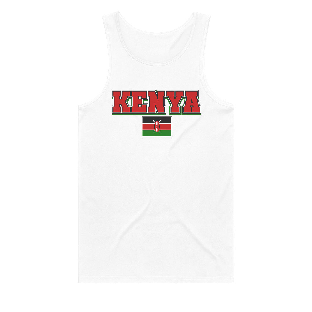 Kenya PRIDE Men's White Singlet by Chogelicious