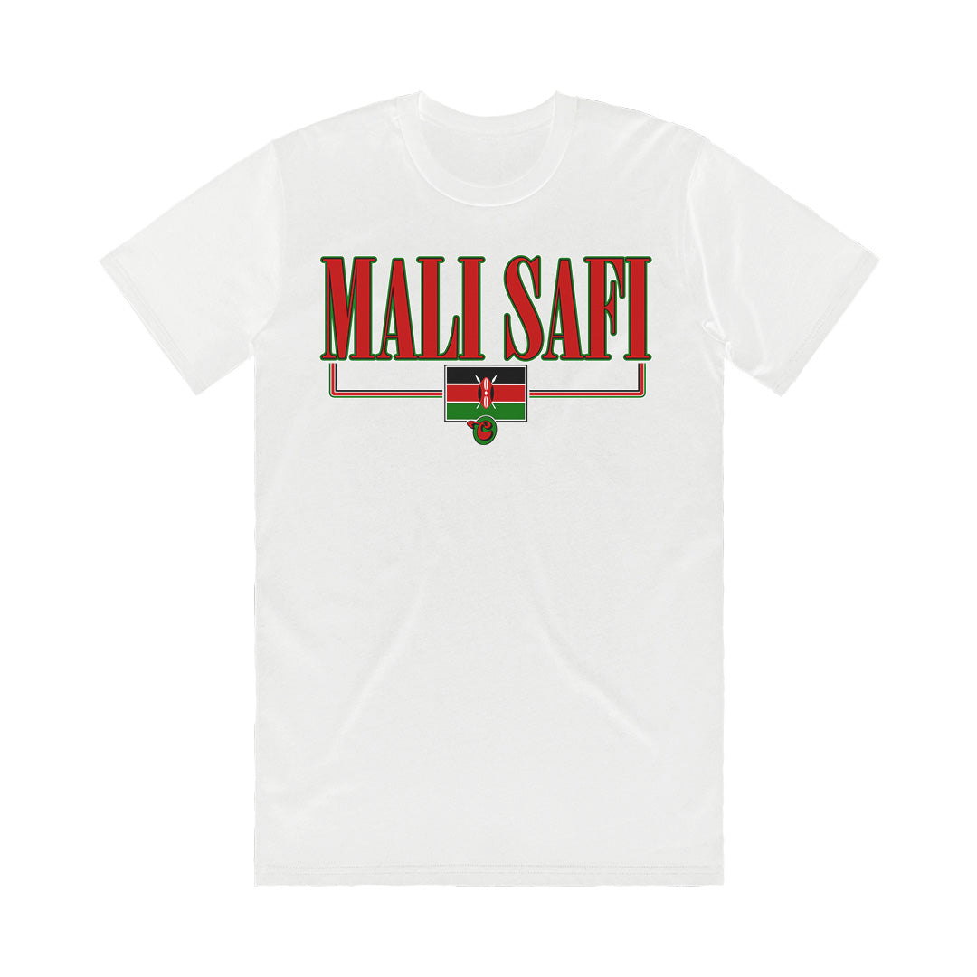 MALI SAFI Kenya Graphic White Regular Fit Women's T-Shirt by Chogelicious