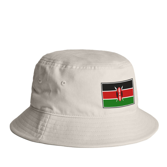 PRIDE Kenyan Flag Cotton Bucket Hat in Bone by Chogelicious