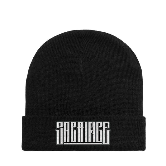 RITUAL Black Cuff Beanie by SACRIFICE Industries - Premium 100% acrylic winter headwear for metal and hardcore culture enthusiasts, Australian made