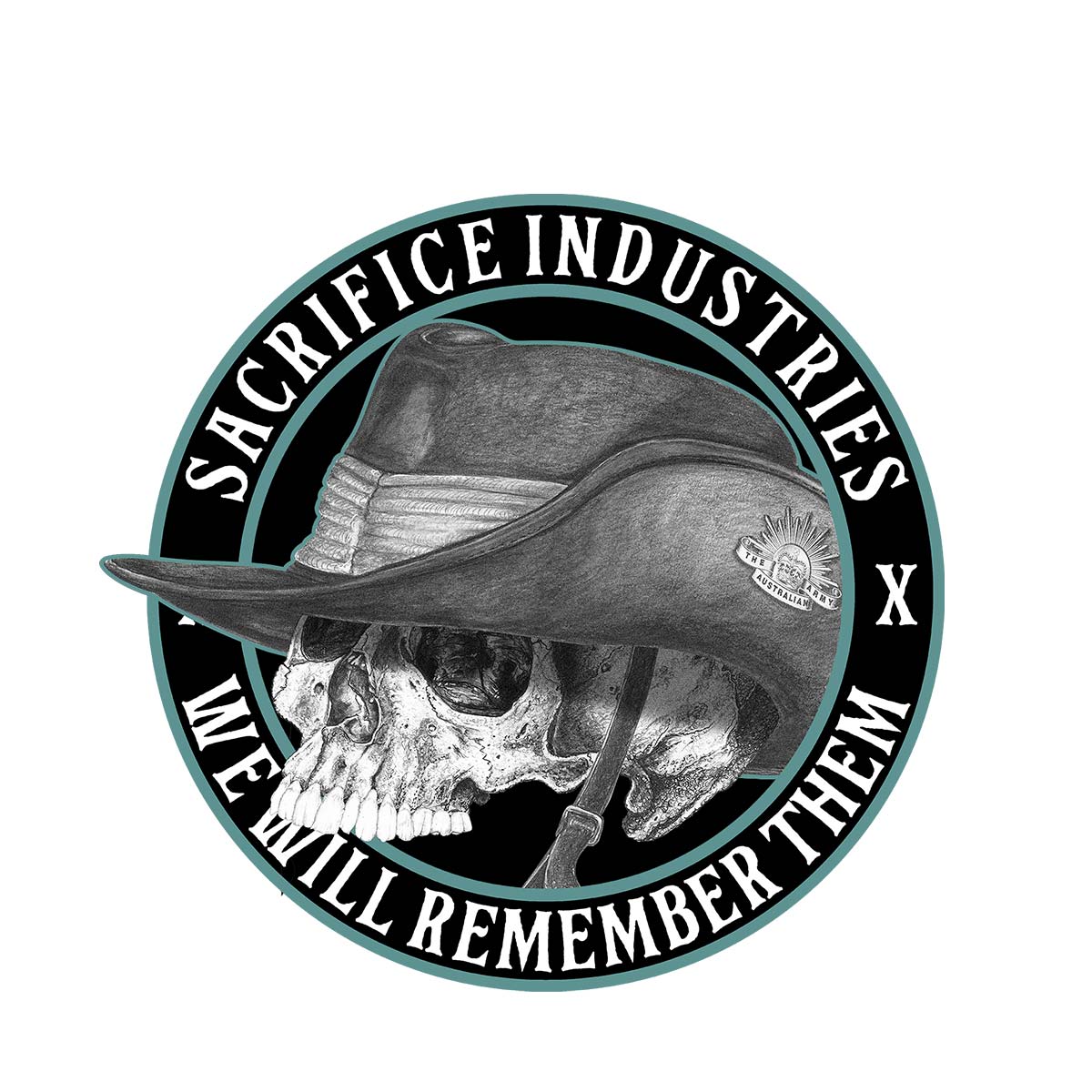 ANZAC Stickers Australia UV DTF commemorative decal 12cm x 12cm made in Australia