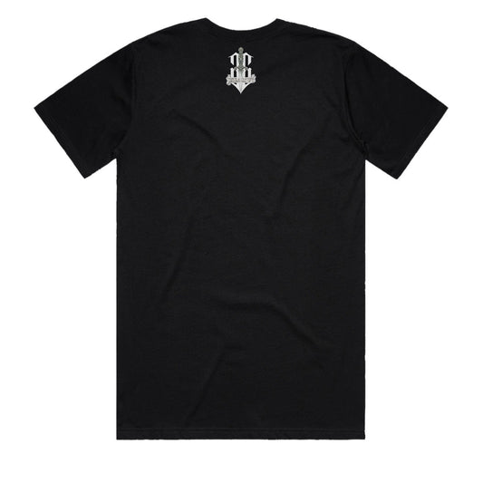HJ Sandman ute t-shirt men’s black back view with Cooltown Customs logo