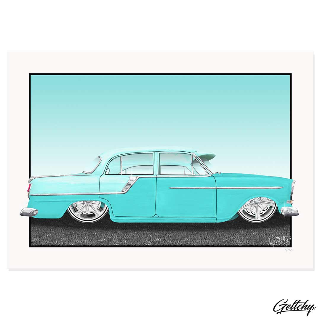 Geltchy | FC Holden Special Street Machine Best Man Cave Car Art Illustrated Auto Art Print