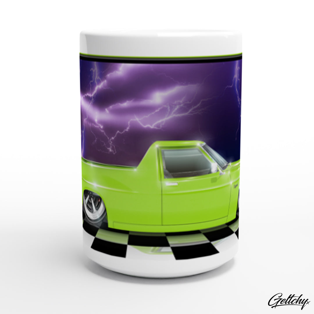 Geltchy | PANAMA GREEN HX HOLDEN GMH UTE Kingswood Street Machine Pick Up 15oz Premium Large Car Coffee Mug Gift-2