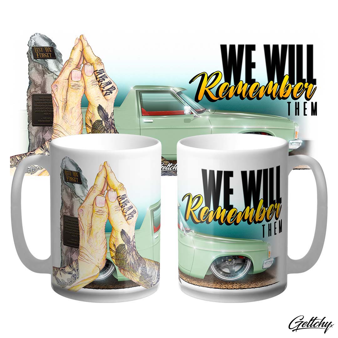 REMEMBER Holden Ute ANZAC Large Coffee Mugs