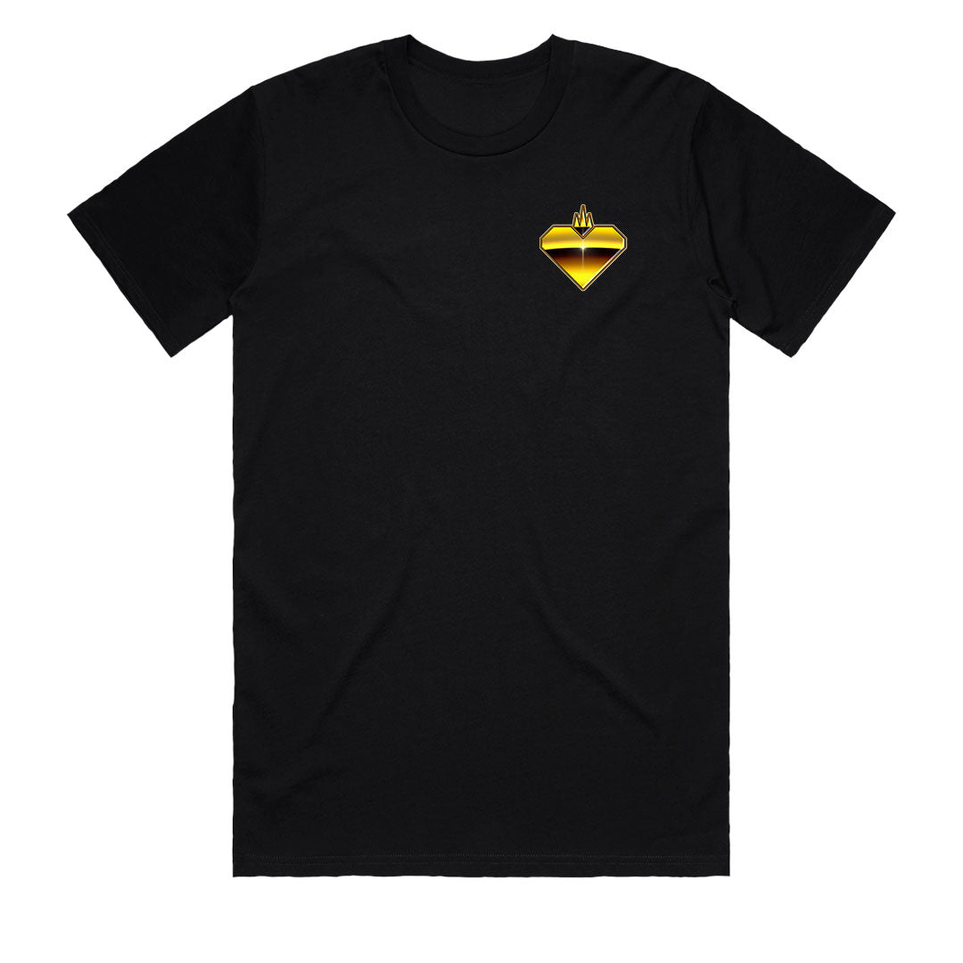 24K Black Men's Gold Logo Premium T-Shirt by SACRIFICE Industries Clothing