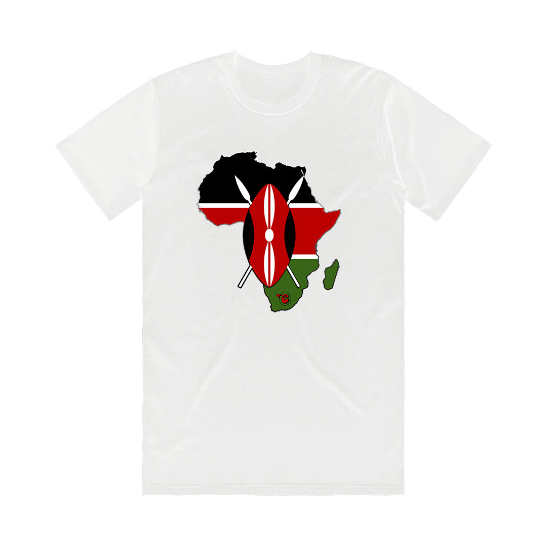 AFRICA Kenya Graphic White Regular Fit Women's T-Shirt by Chogelicious