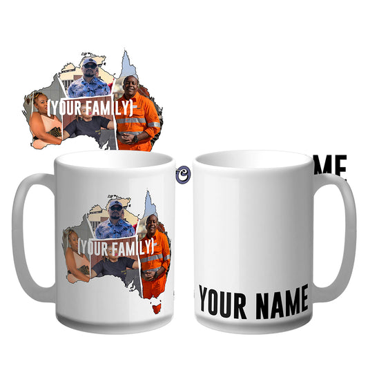 Australia Family 15oz Large Custom Name Photo Coffee Mug by Chogelicious