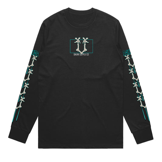 BONEYARD Mens Black Longsleeve T-Shirt by SMVRK Supply Co