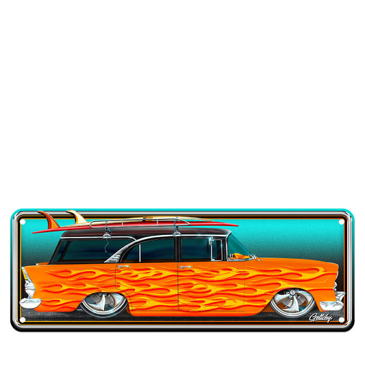Official Bargara Beach Campout 2025 merchandise EK Holden 1962 wagon number plate, limited edition hot rod collectible