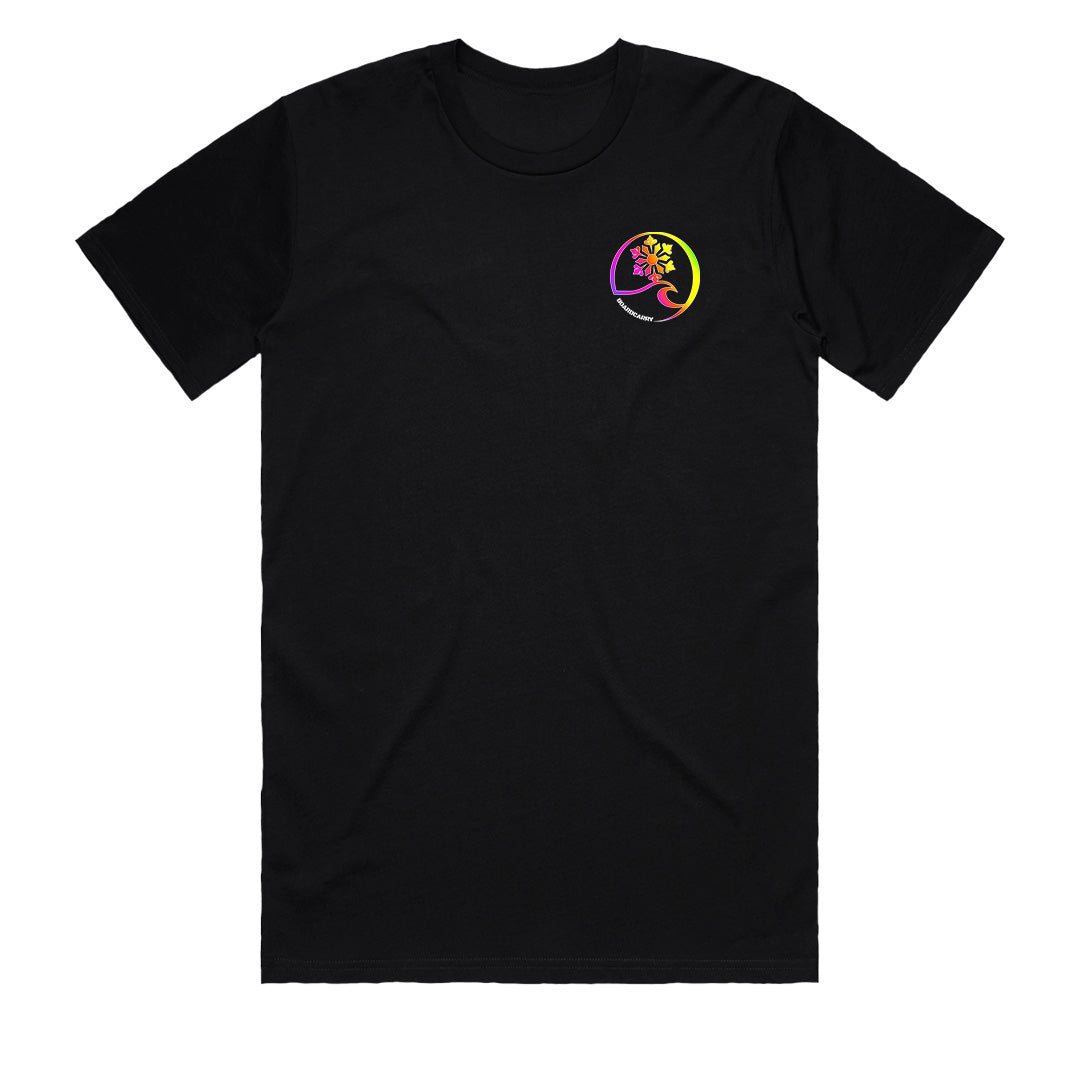 Geltchy | Boardcarry Mens Black Spectrum T-Shirt - front detail