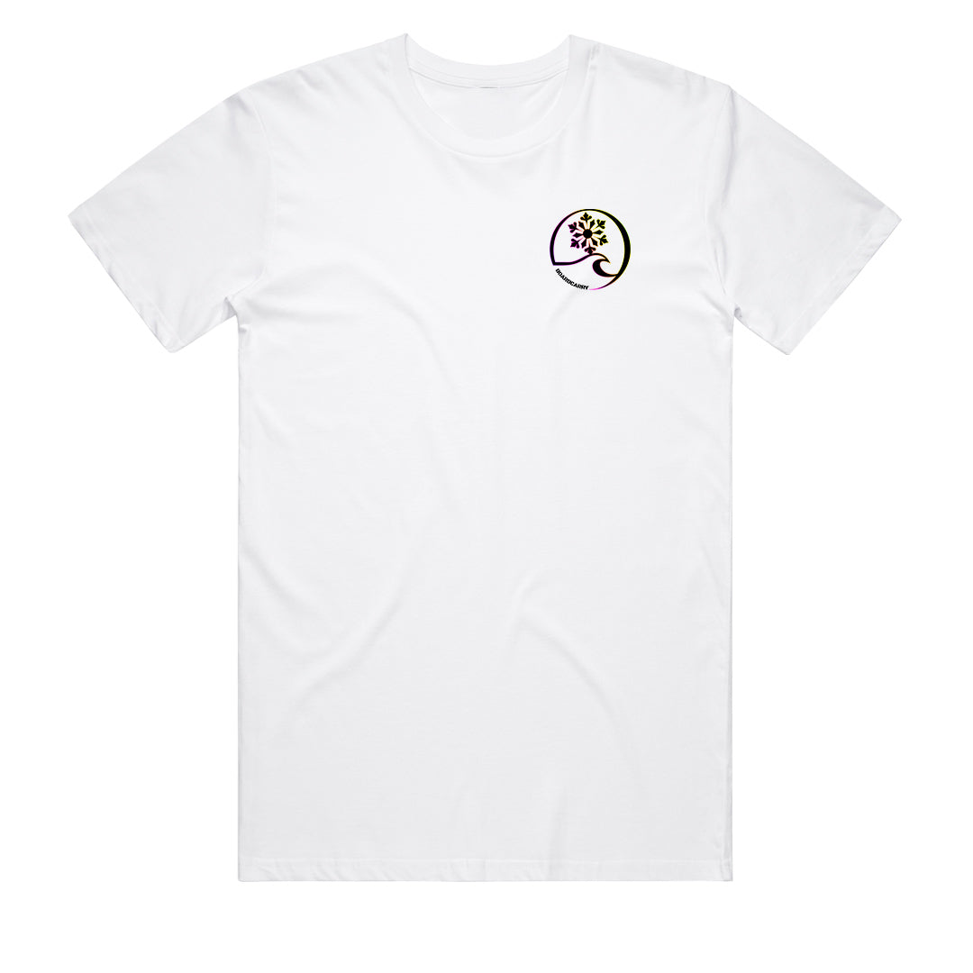 Geltchy | Boardcarry Mens White Spectrum Logo T-Shirt - Front Detail