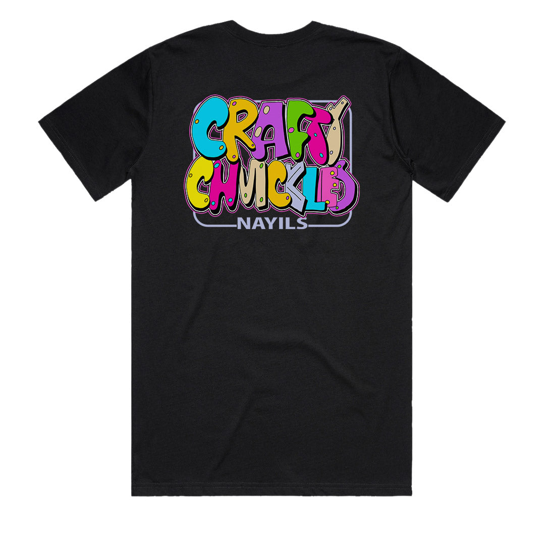 Crafty Chuckles | Mens Black Graphic Logo T-Shirt