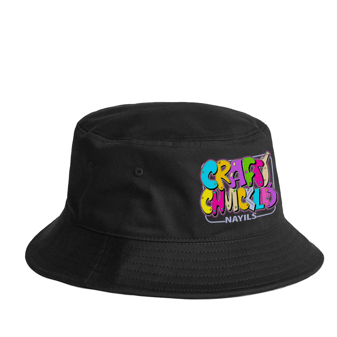 Crafty Chuckles | Mid-Weight Cotton Bucket Hat in Black