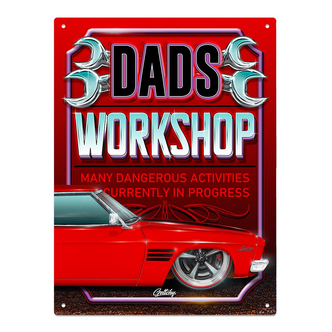Geltchy | DADS WORKSHOP Holden Monaro Hot Rod Metal Sign the ultimate addition to your personal space