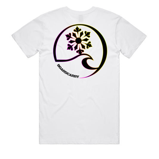Geltchy | Boardcarry Mens White Spectrum Logo T-Shirt