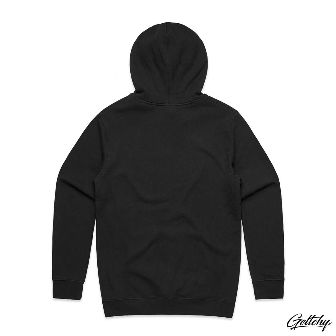 Geltchy | Coolum Wing Chun Mens Black Regular Fit Kung Fu Pullover Fleece Hoodie Sweatshirt Back