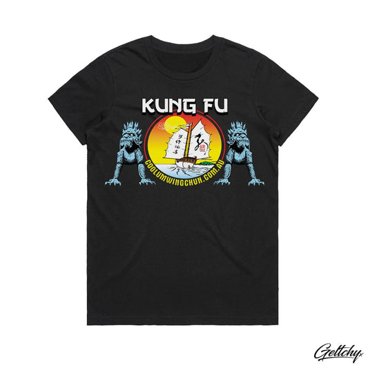 Geltchy | Coolum Wing Chun Womens Black Regular Fit Kung Fu T-Shirt