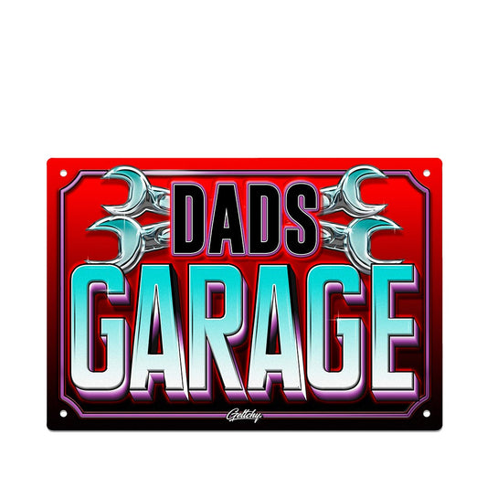 Geltchy | Geltchy DADS GARAGE Hot Rod Art Unique Australian Man Cave Aluminium Tin Sign