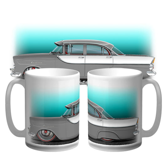 Geltchy | FB HOLDEN Special Large 15oz Slammed 1961 Corona Grey Lowrider Sedan Street Machine with NASCO accessories Auto Art Coffee Mug