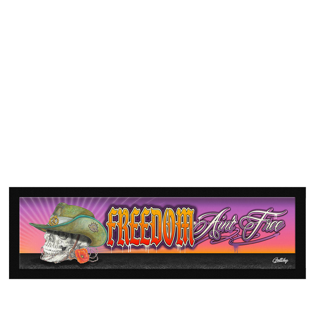 Geltchy | FREEDOM Ain't Free ANZAC Man Cave Bar Runner Mat - Free Postage Australia Wide