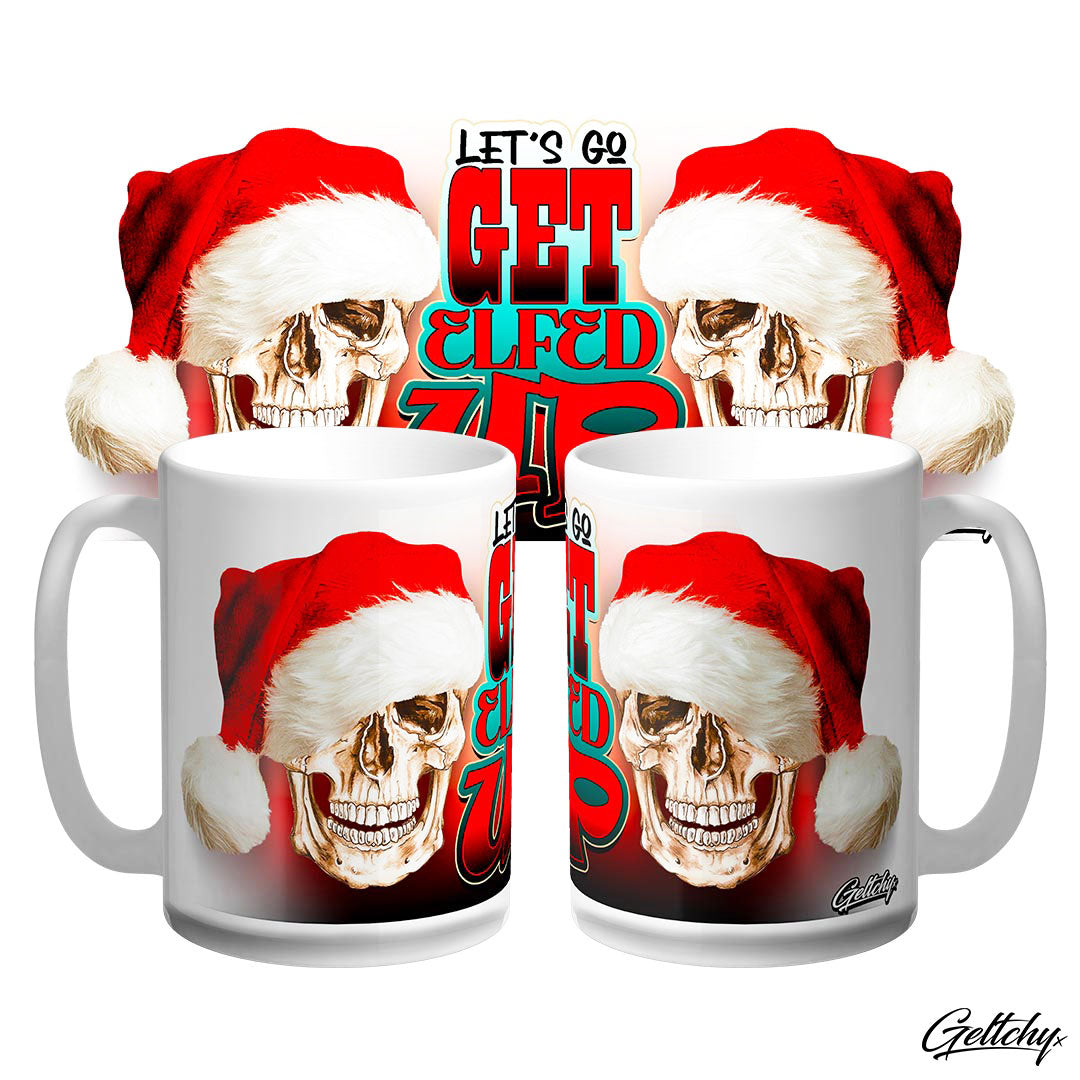 Geltchy | Let's Go Get ELFED UP! Christmas Large 15oz Coffee Mug - Your Perfect Festive Companion!  Get into the holiday spirit like never before with our hilarious Christmas coffee mug, designed especially for the young at heart!