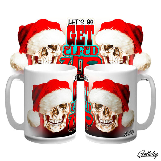 Geltchy | Let's Go Get ELFED UP! Christmas Large 15oz Coffee Mug - Your Perfect Festive Companion!  Get into the holiday spirit like never before with our hilarious Christmas coffee mug, designed especially for the young at heart!