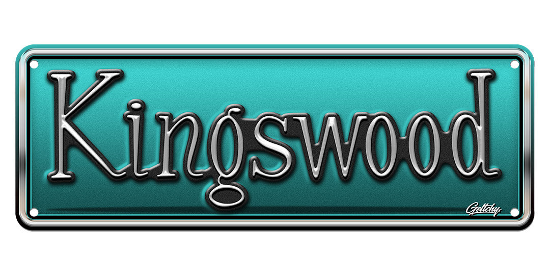 Geltchy | HOLDEN Kingswood Badge Aussie Number Plate Man Cave Sign in Teal