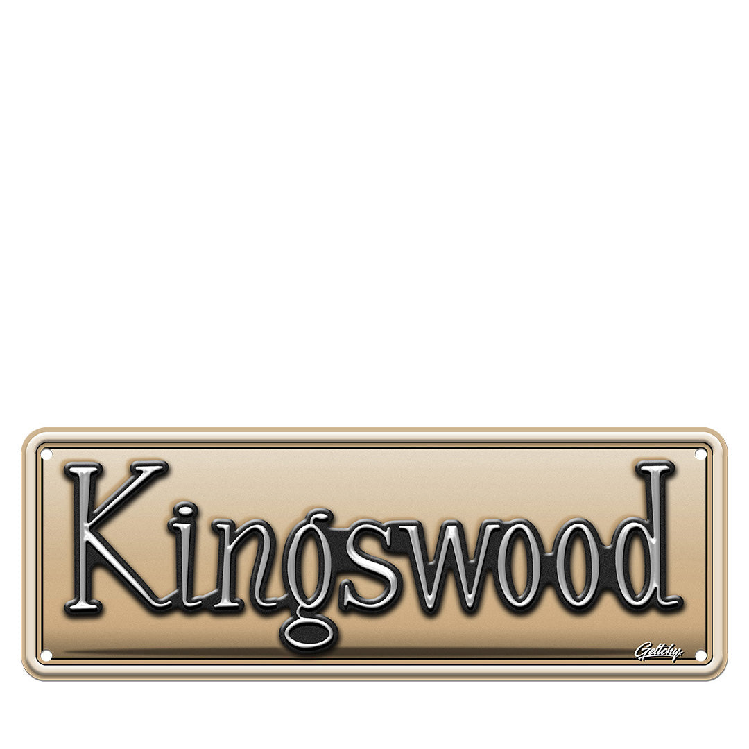 Geltchy | HOLDEN Kingswood Number Plate Man Cave Sign in Durham Beige novelty license plate that will elevate the aesthetic of your Man Cave She Shed Bar Pool Room Cafe Garage Workshop Store or any space in your home