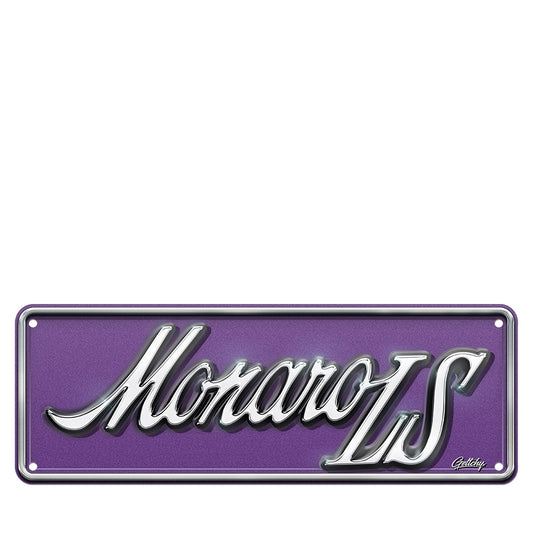 Geltchy | HOLDEN Monaro LS Illustrated Badge Number Plate in Chateau Mauve