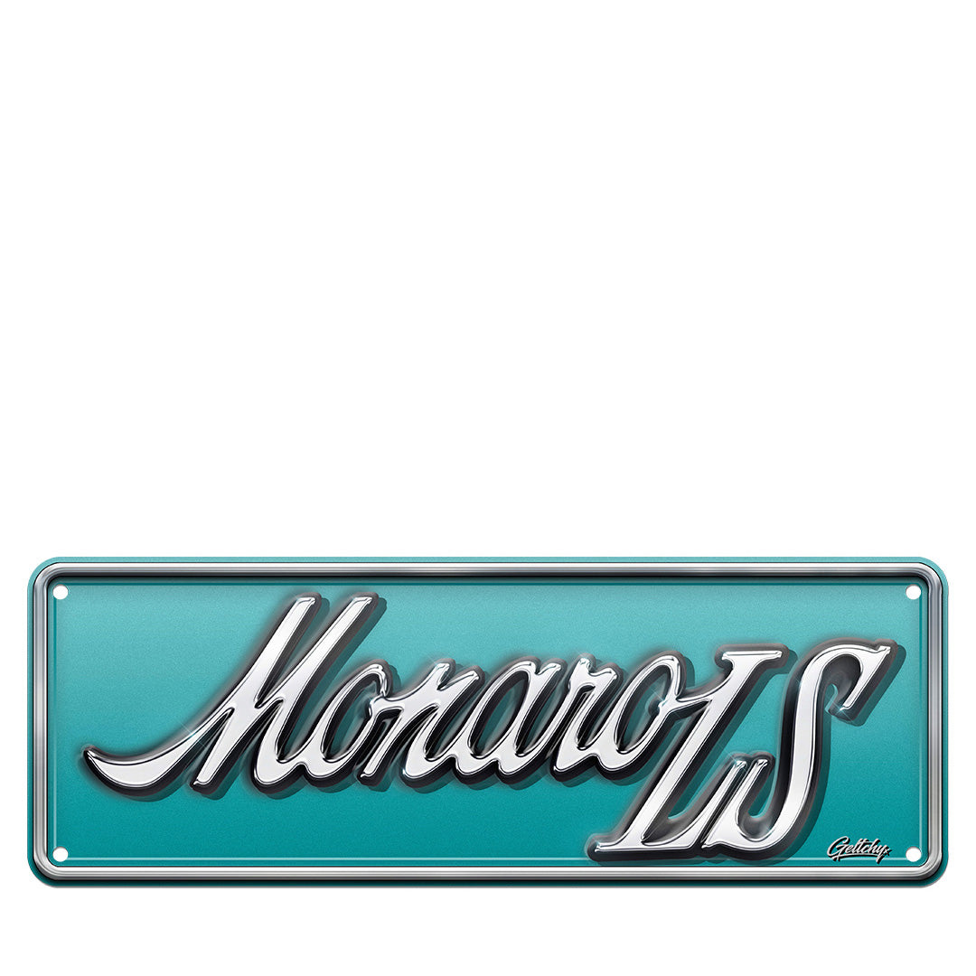Geltchy | Holden Monaro LS Badge Novelty Number Plate License Plate in Taormina Blue