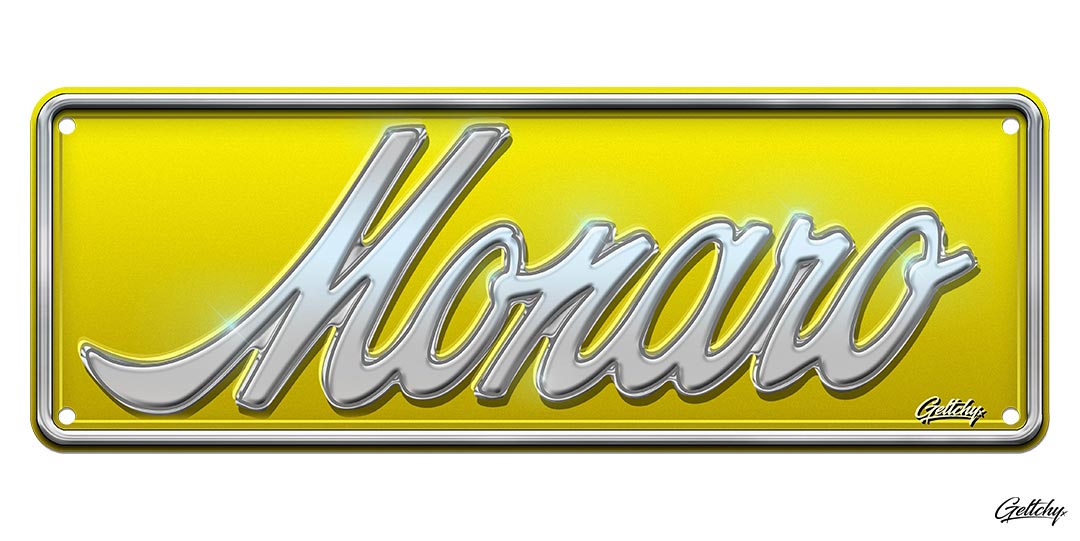 Geltchy | Holden V2-VZ Monaro Badge Devil Yellow Number Plate License Plate – the ultimate addition to your Man Cave collection of automotive memorabilia