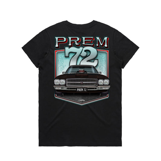 Geltchy | PREM 72 Black Womens Holden HQ Premier T-Shirt