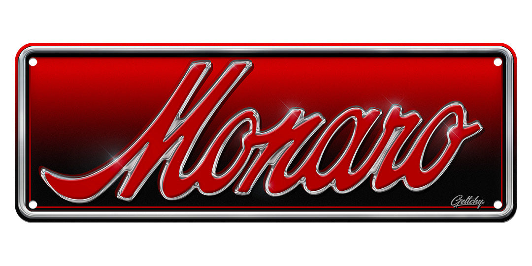Geltchy | RED HOLDEN Monaro Badge Number Plate License Plate – A True Automotive Masterpiece!