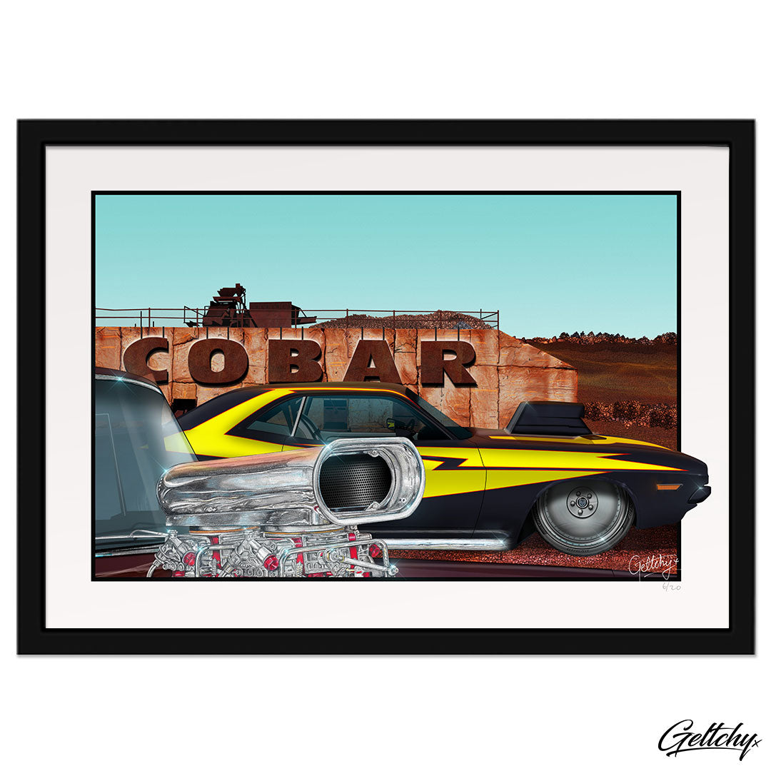 Geltchy | RUNNING ON EMPTY Film Car Movie Best Man Cave Art Framed Artwork For Sale