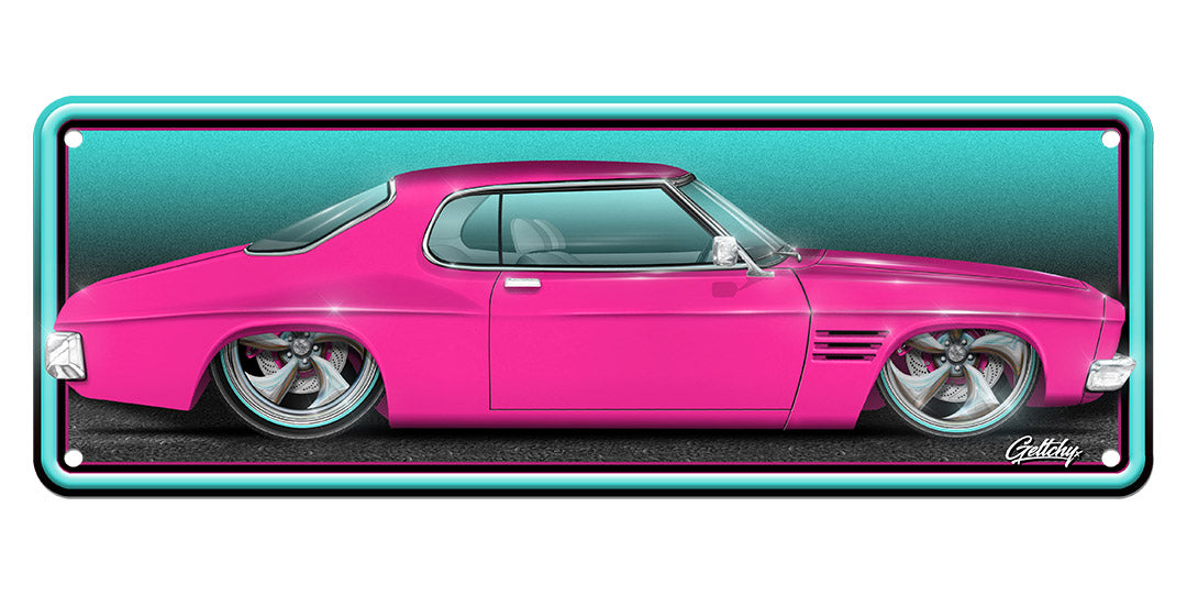 Geltchy | PINK HOLDEN HQ Monaro Aussie Number Plate Novelty License Plate