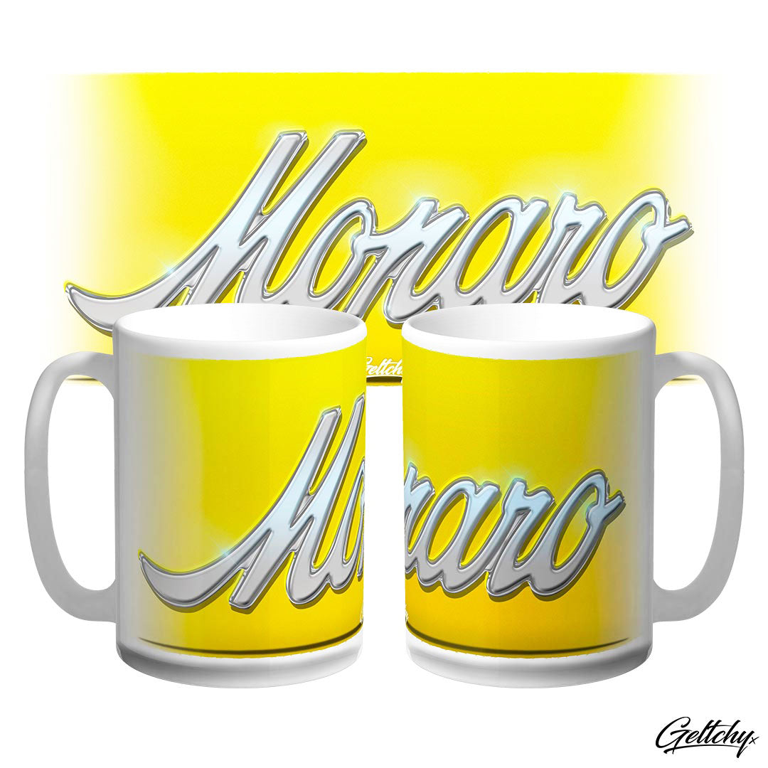 Geltchy | V2 - VZ DEVIL YELLOW HOLDEN Monaro Badge Large 15oz Porcelain Coffee Mug