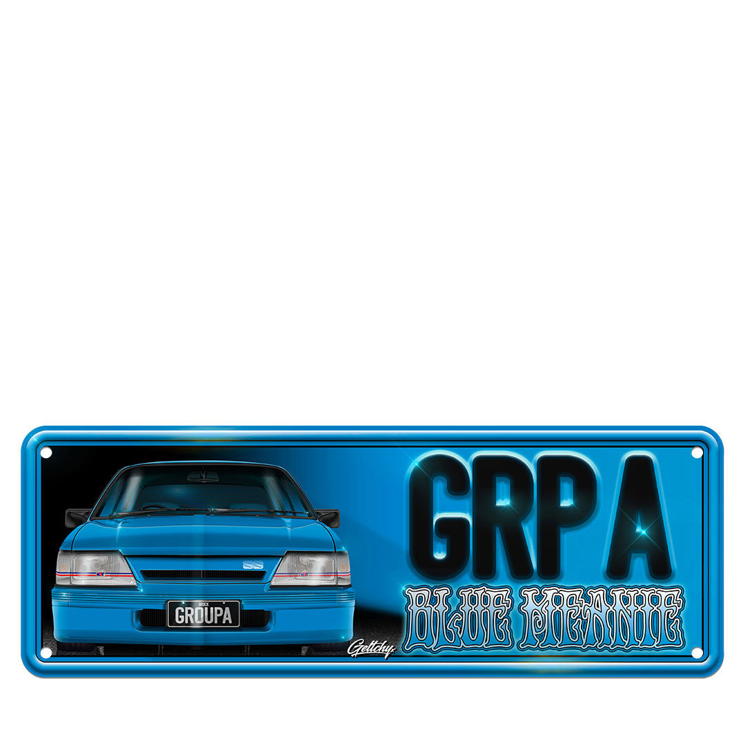 Geltchy | VK HOLDEN COMMODORE GROUP A SS Peter Brock Blue Meanie HDT Street Machine Aussie Number Plate Novelty License Plate Man Cave Sign